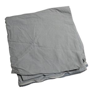 Pottery Barn Kids Blue White Stripe Reversible  Duvet Cover Full/Queen Zip Close